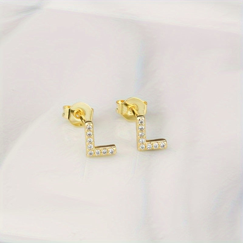 Crystal Initial Z Earrings