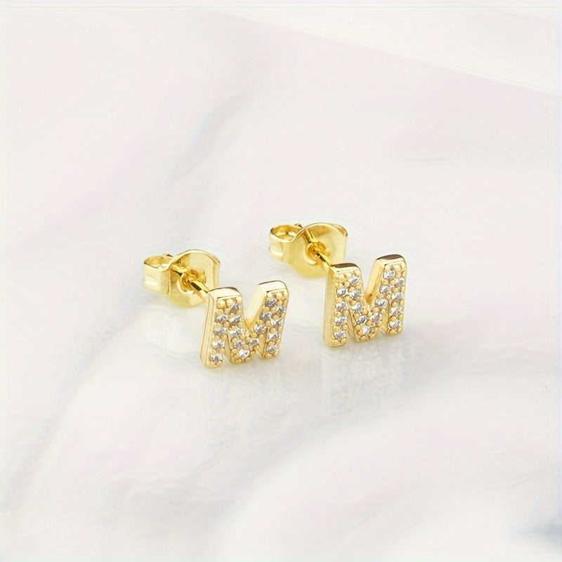 Crystal Initial Z Earrings