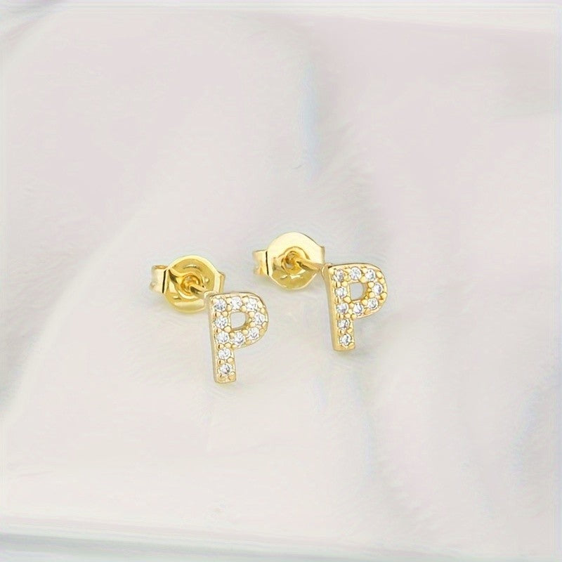 Crystal Initial Z Earrings