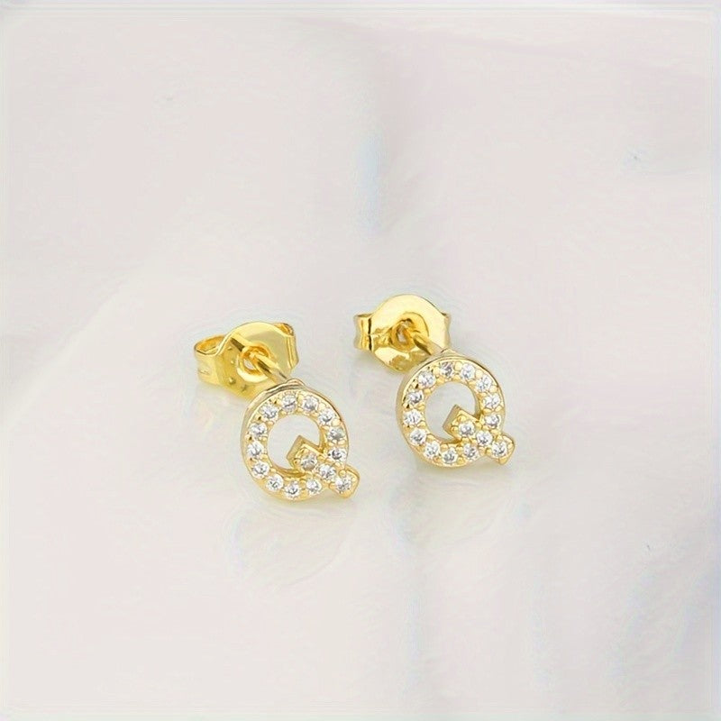 Crystal Initial Z Earrings