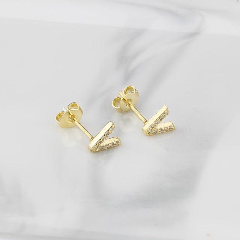 Crystal Initial Z Earrings
