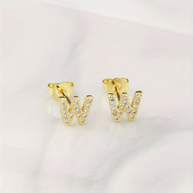 Crystal Initial Z Earrings
