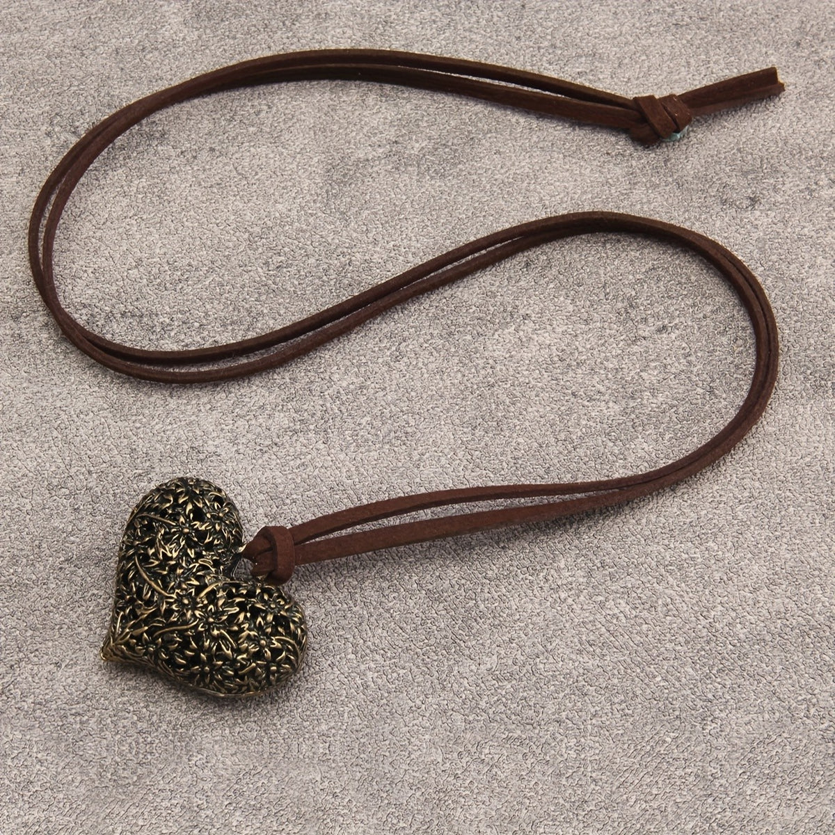 Botanical Relief Heart Necklace
