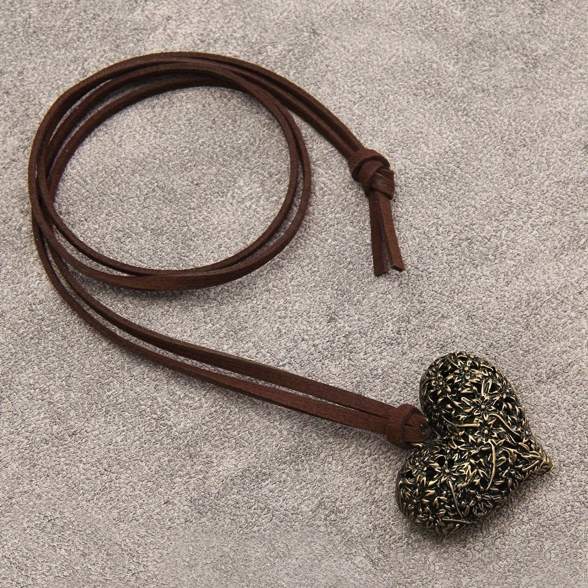 Botanical Relief Heart Necklace