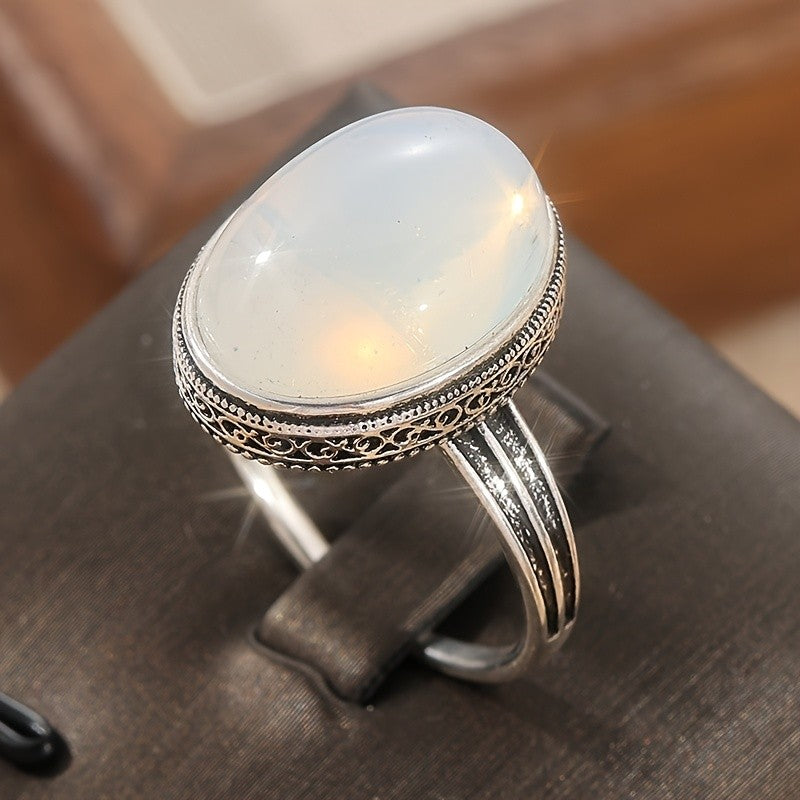 Filigree Moonstone Statement Ring
