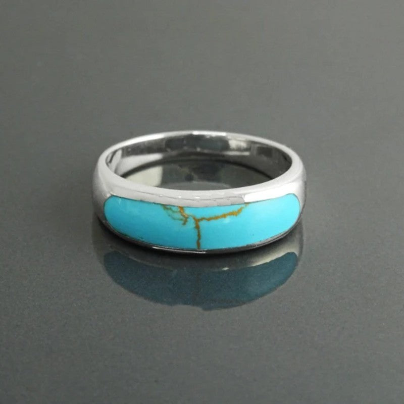 Turquoise Inlay Band Ring