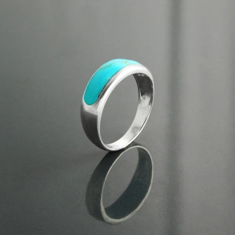 Turquoise Inlay Band Ring