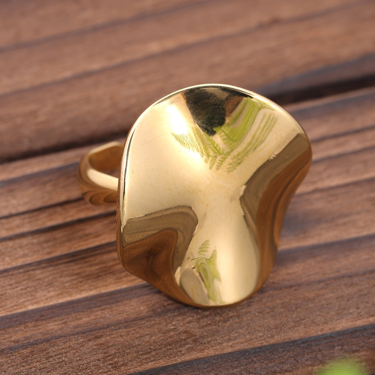 Smooth Organic Dome Ring