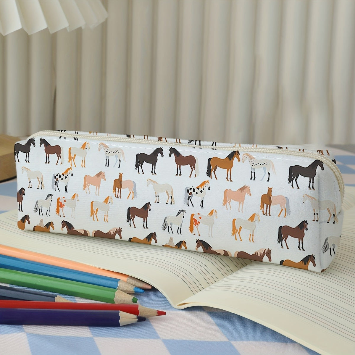 Horse Print Pencil Case