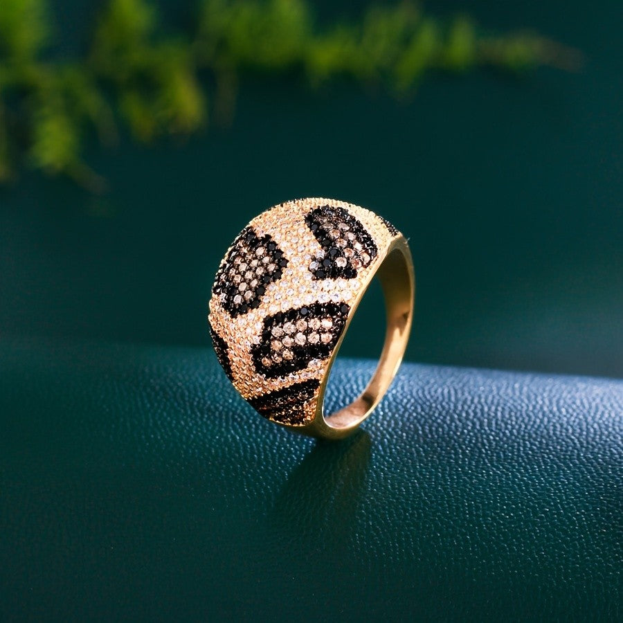Leopard Print Dome Statement Ring