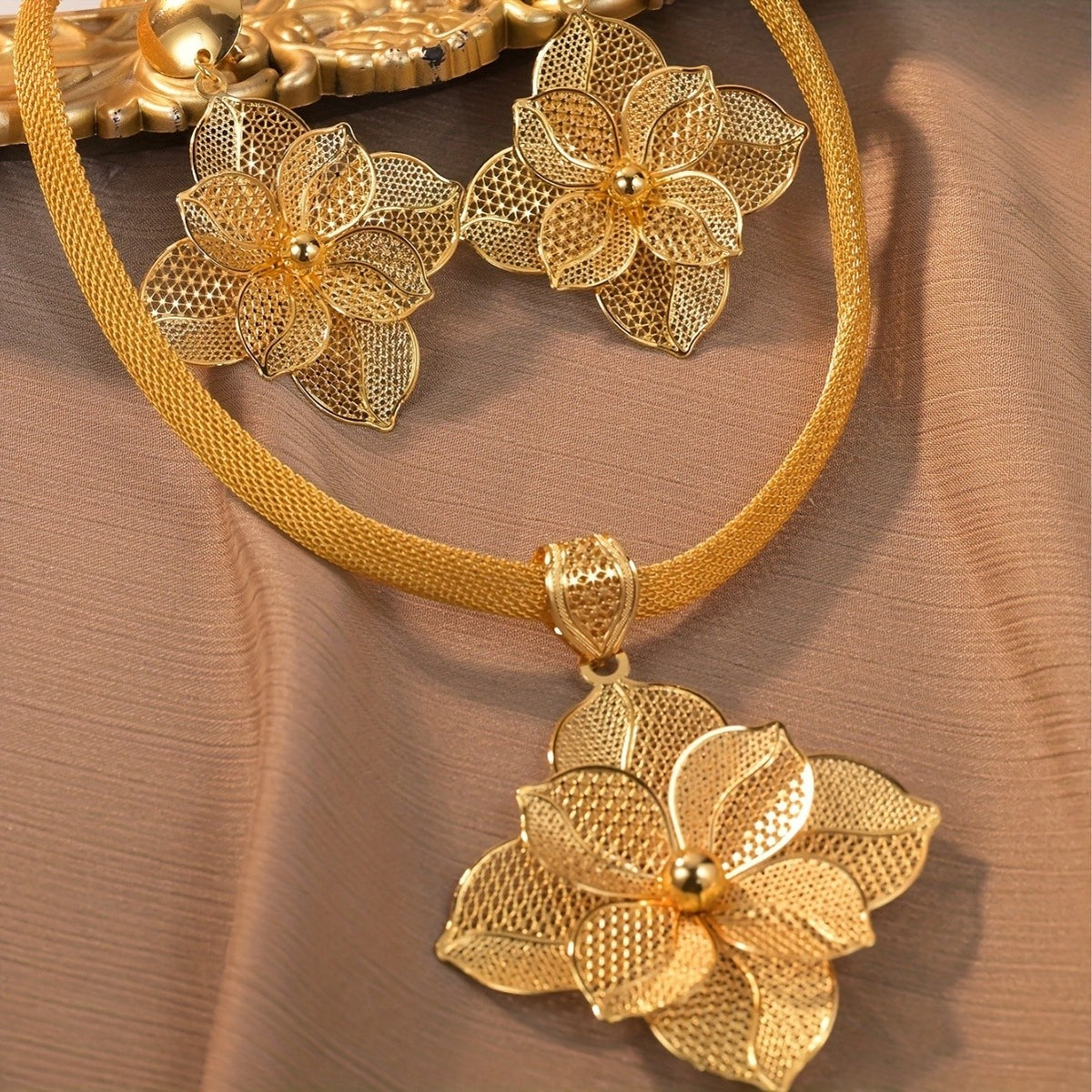Floral Mesh Jewelry Set