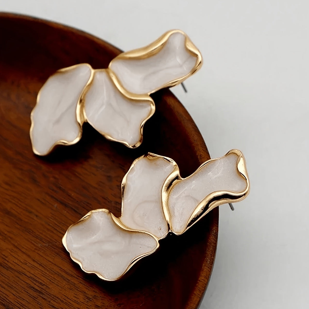 Enamel Petal Cluster Earrings