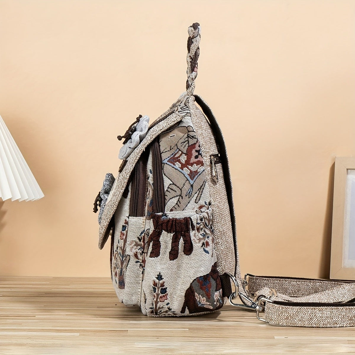 Floral Applique Backpack