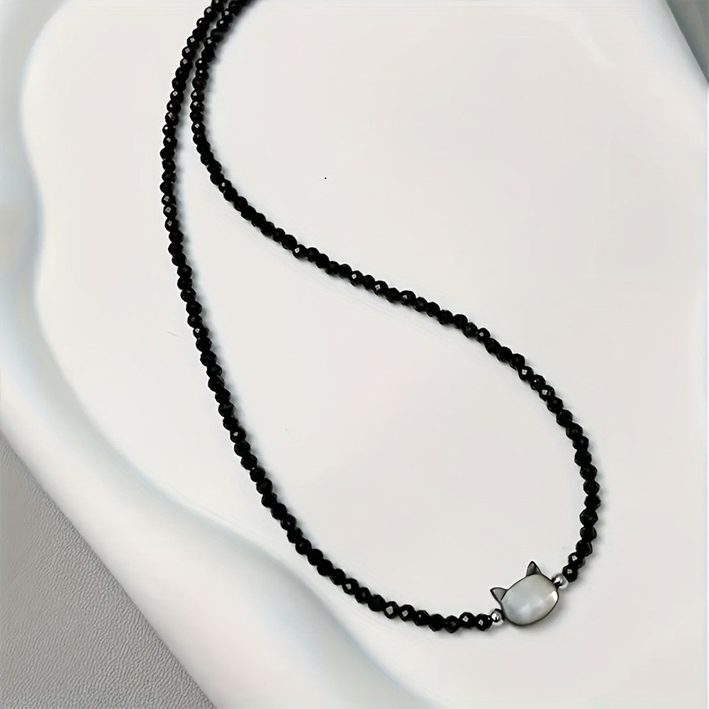 Cat Head Natural Stone Necklace