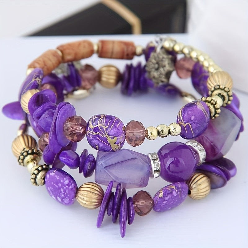 Turquoise Stone Multi-Layer Bracelet