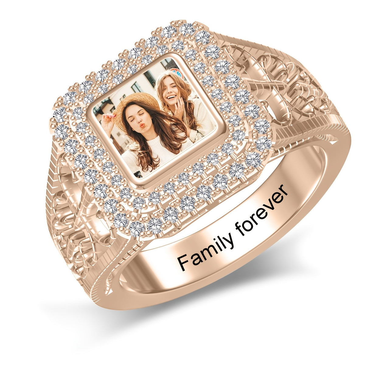 Custom Photo Square Ring