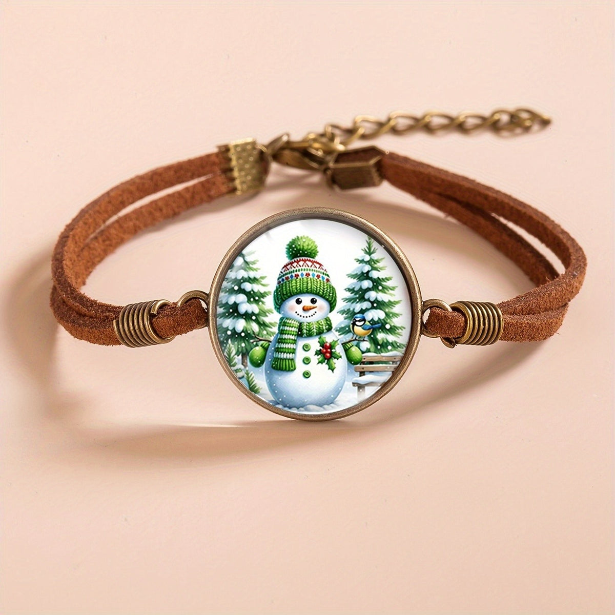 Snowman Winter Scene Bracelet