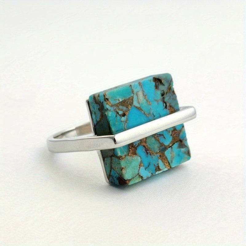 Turquoise Cube Ring