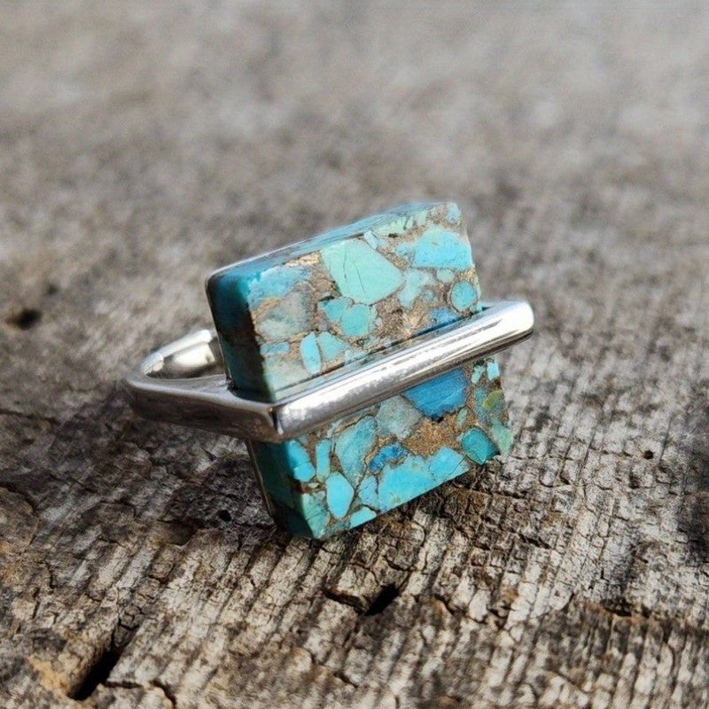 Turquoise Cube Ring