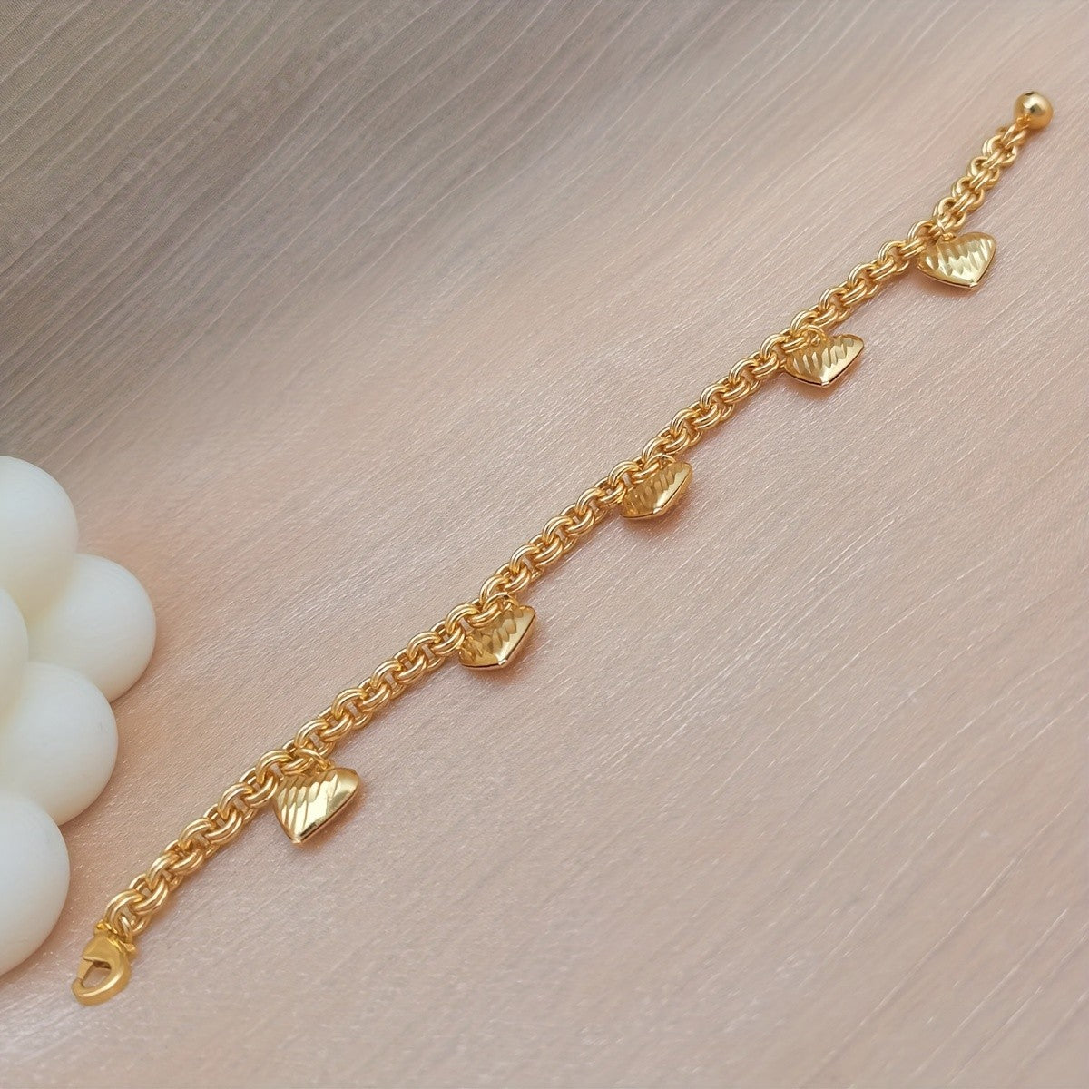 Leaf Motif Link Bracelet