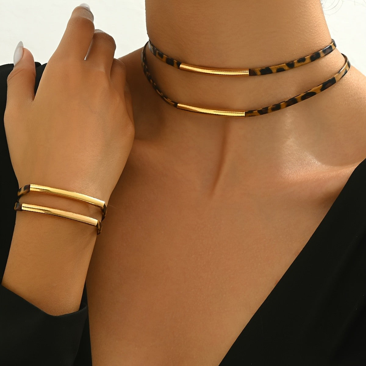 Leopard Print Jewelry Set