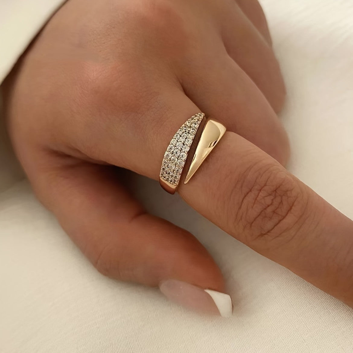 Crystal Pave Wrap Ring