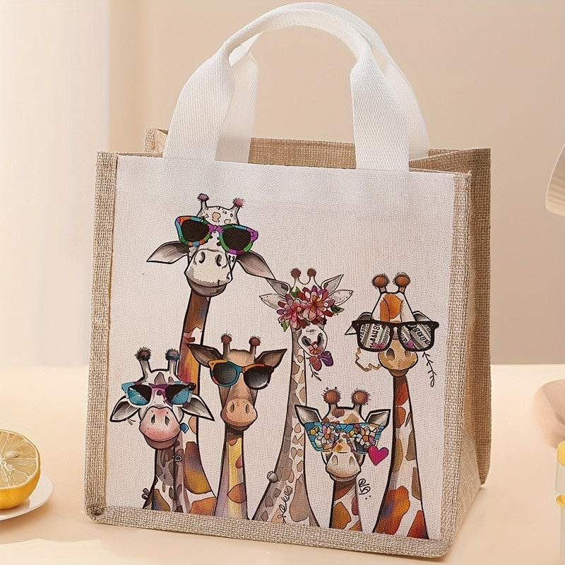 Giraffe Print Tote Bag