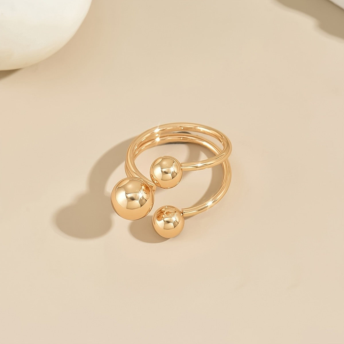 Gold-Tone Planet Open Ring