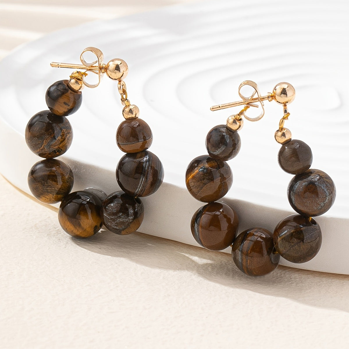 Turquoise Bead Drop Earrings