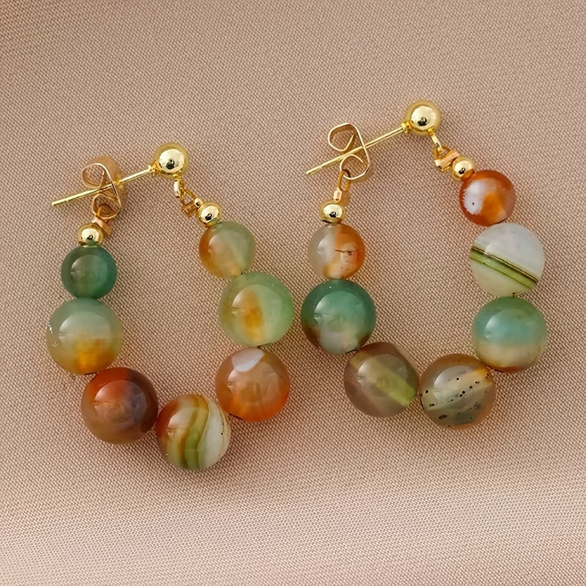 Turquoise Bead Drop Earrings