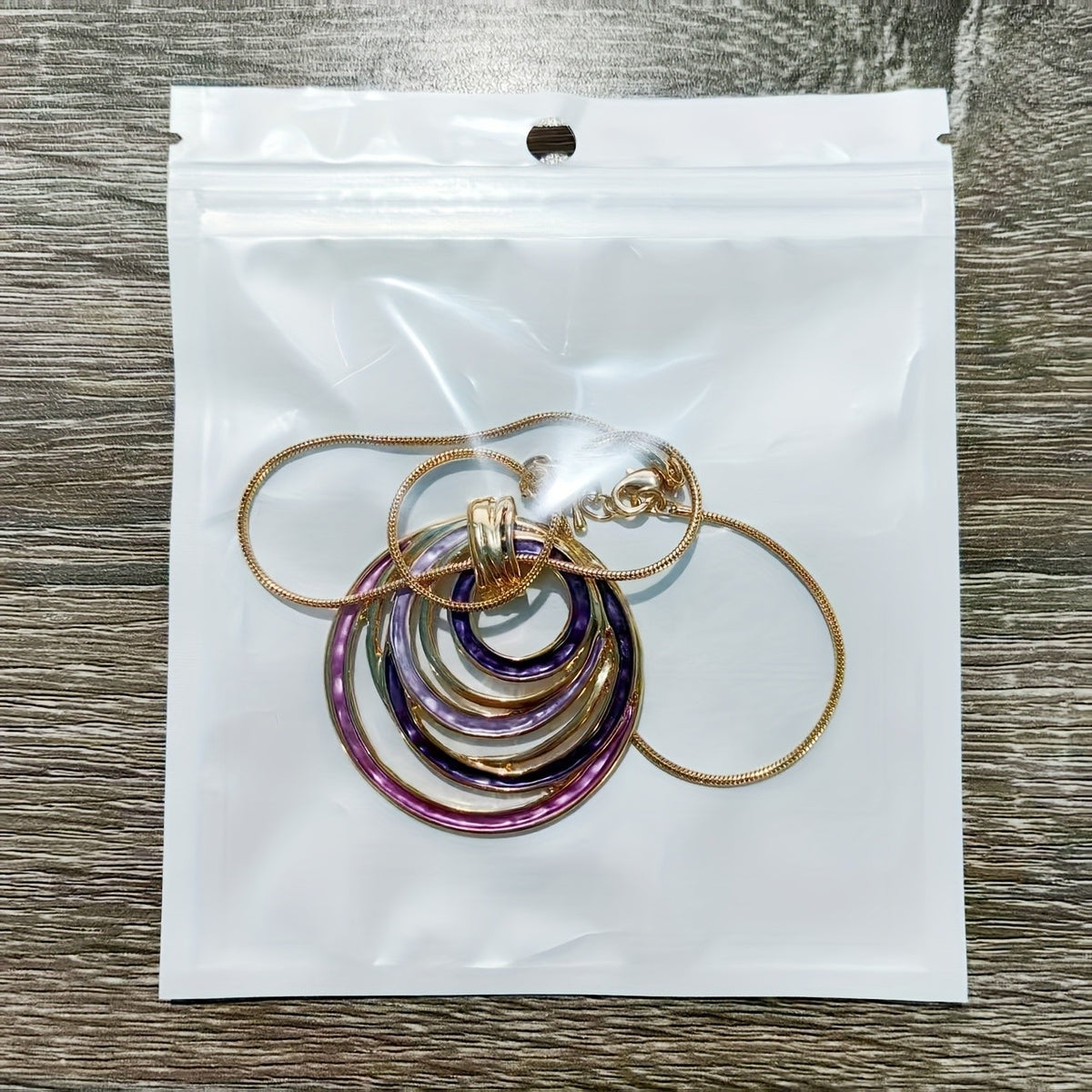 Multicolor Enamel Spiral Circle Necklace