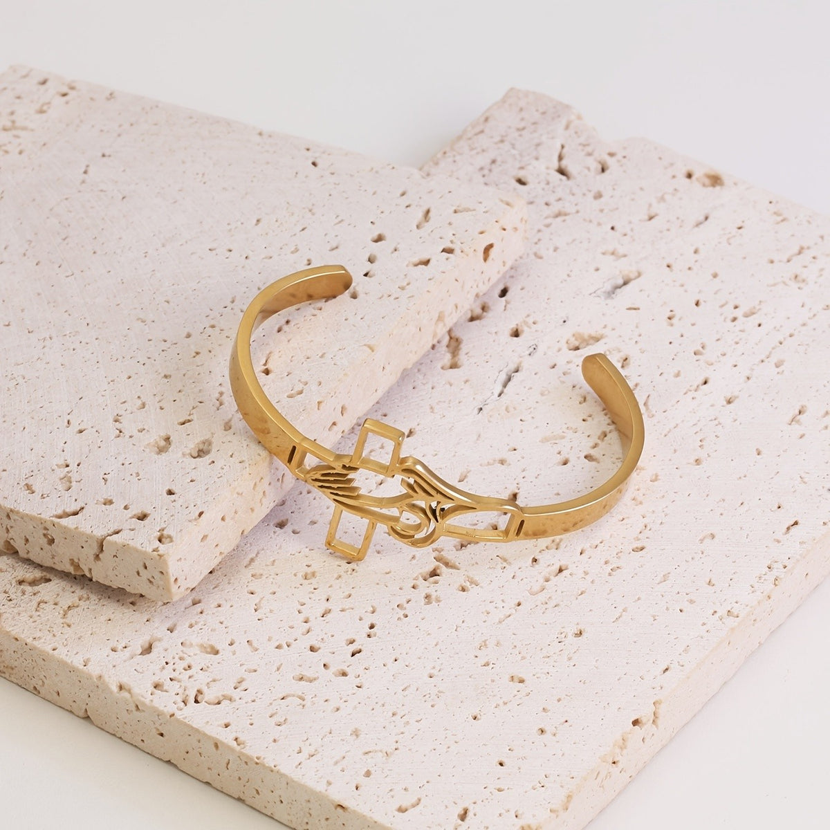 Praying Hands Cross Bracelet