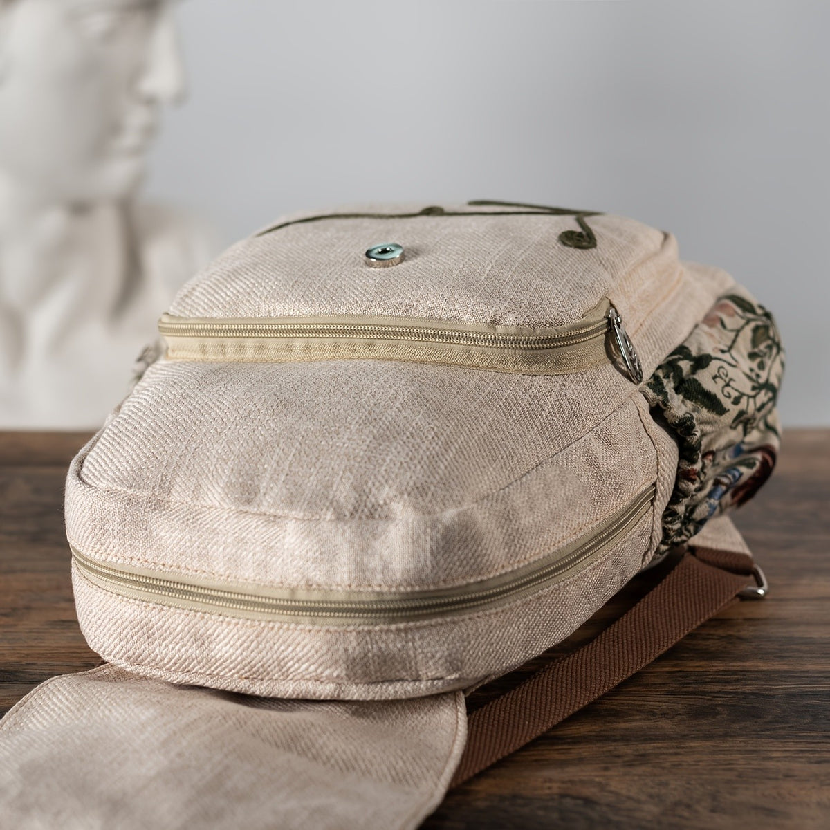 Beaded Grape Embroidered Backpack