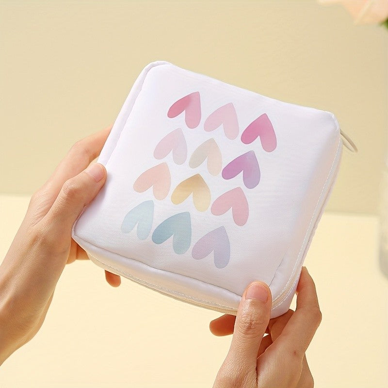 Rainbow Heart Travel Pouch