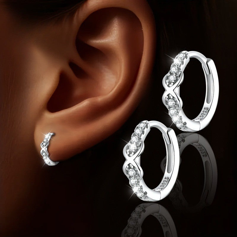Crystal Infinity Hoop Earrings