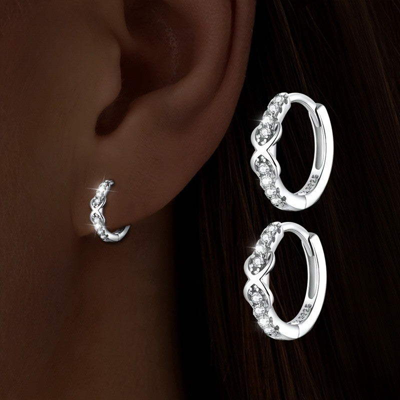 Crystal Infinity Hoop Earrings
