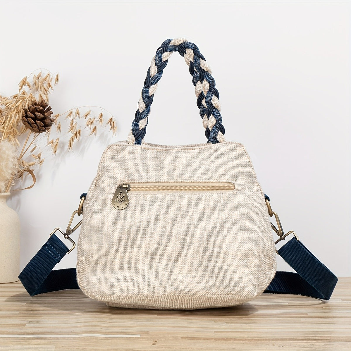 Floral Macrame Crossbody Bag