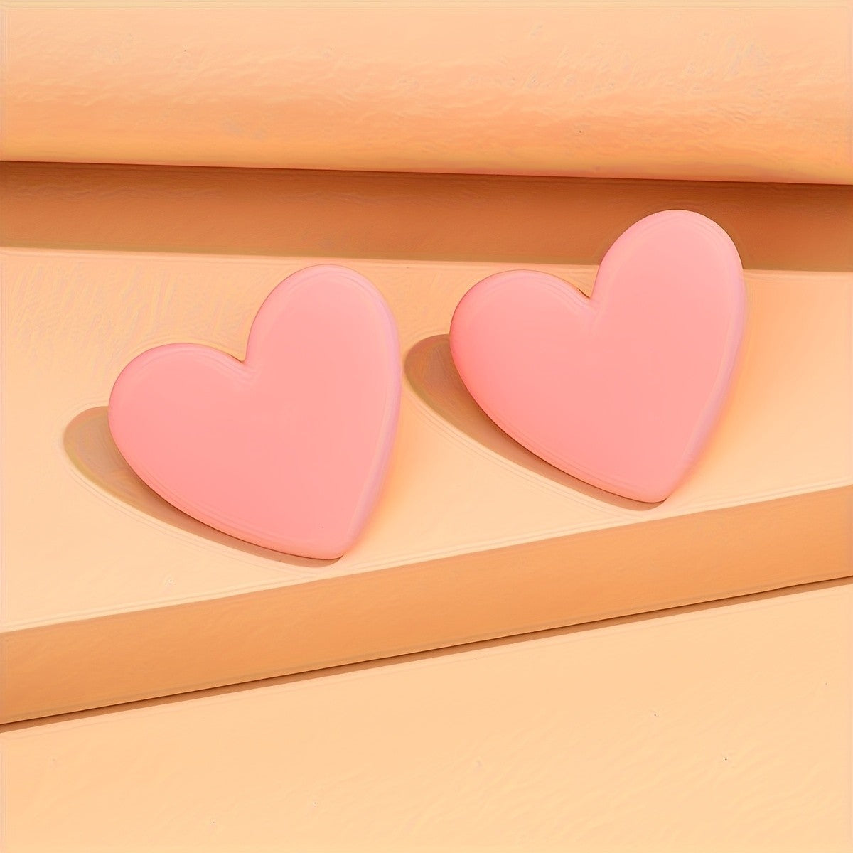 Chunky Acrylic Heart Earrings