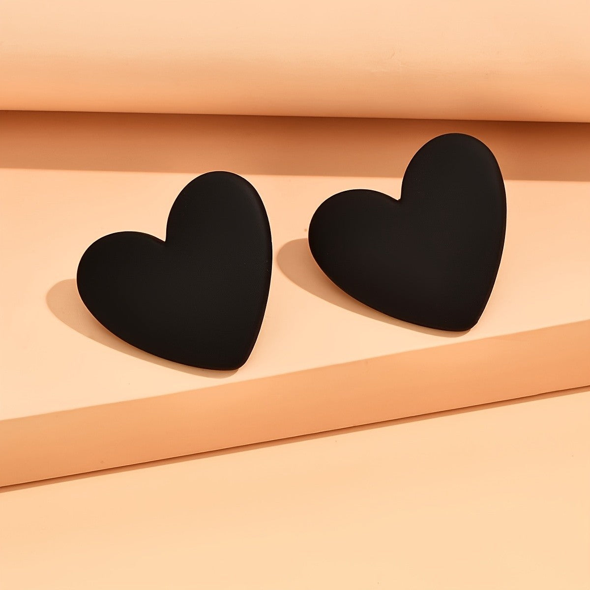 Chunky Acrylic Heart Earrings