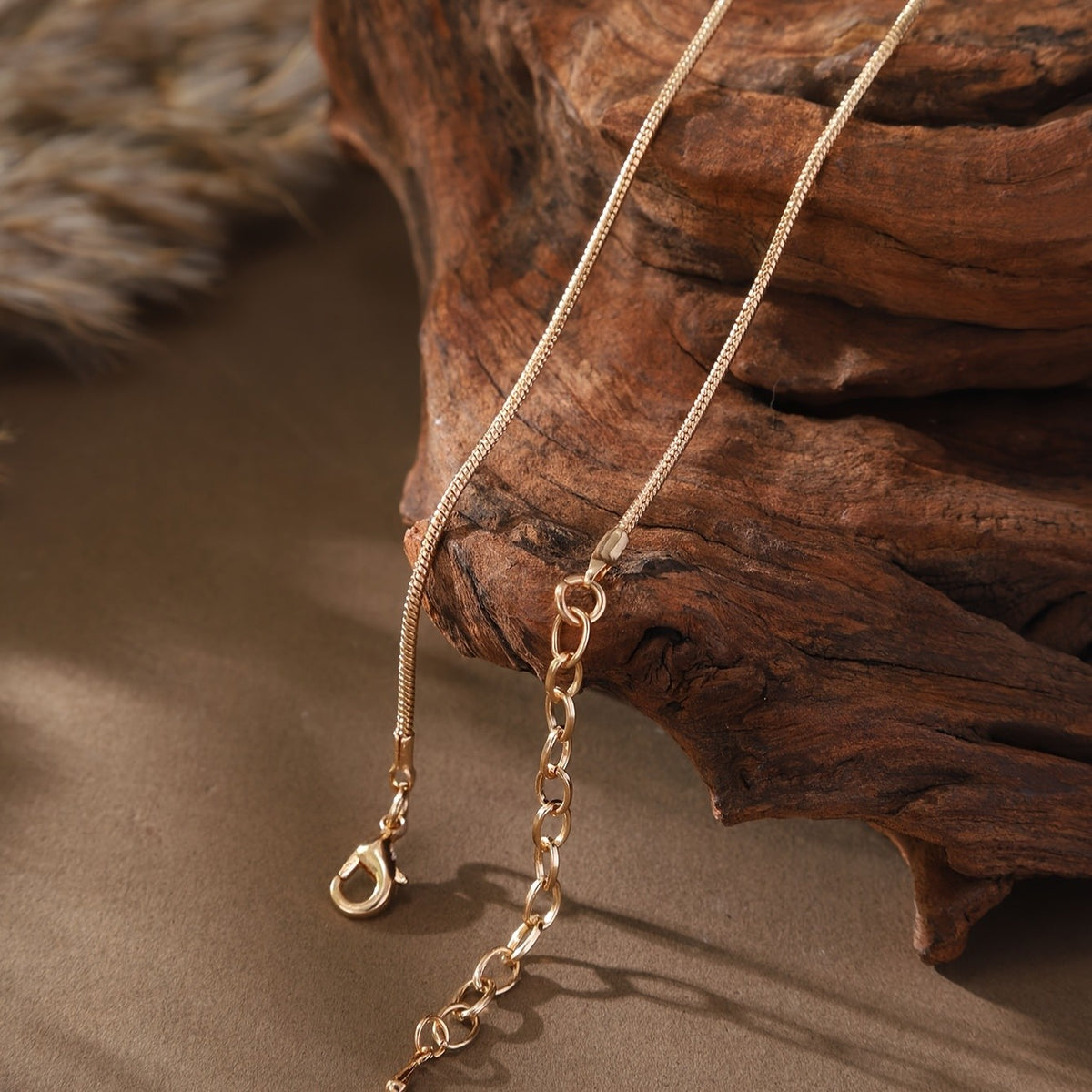Textured Square Cascade Necklace