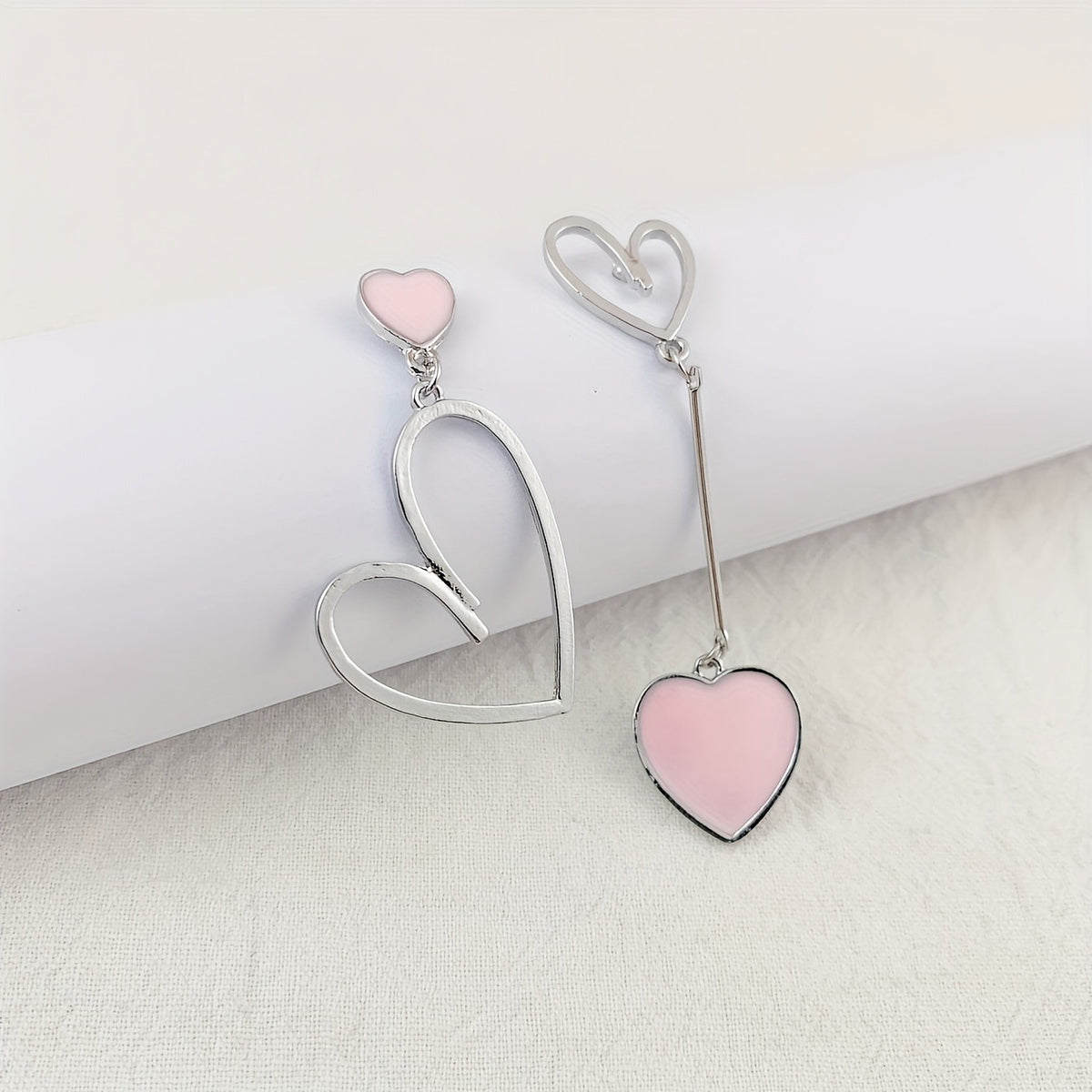 Asymmetric Heart Drop Earrings