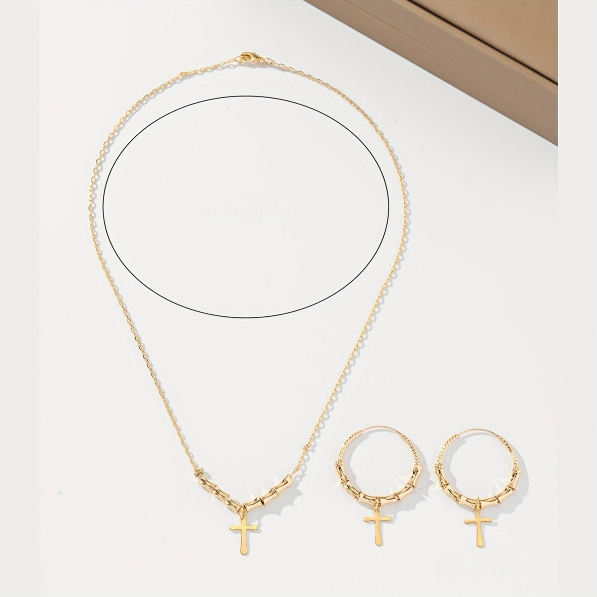 Bamboo Cross Jewelry Set
