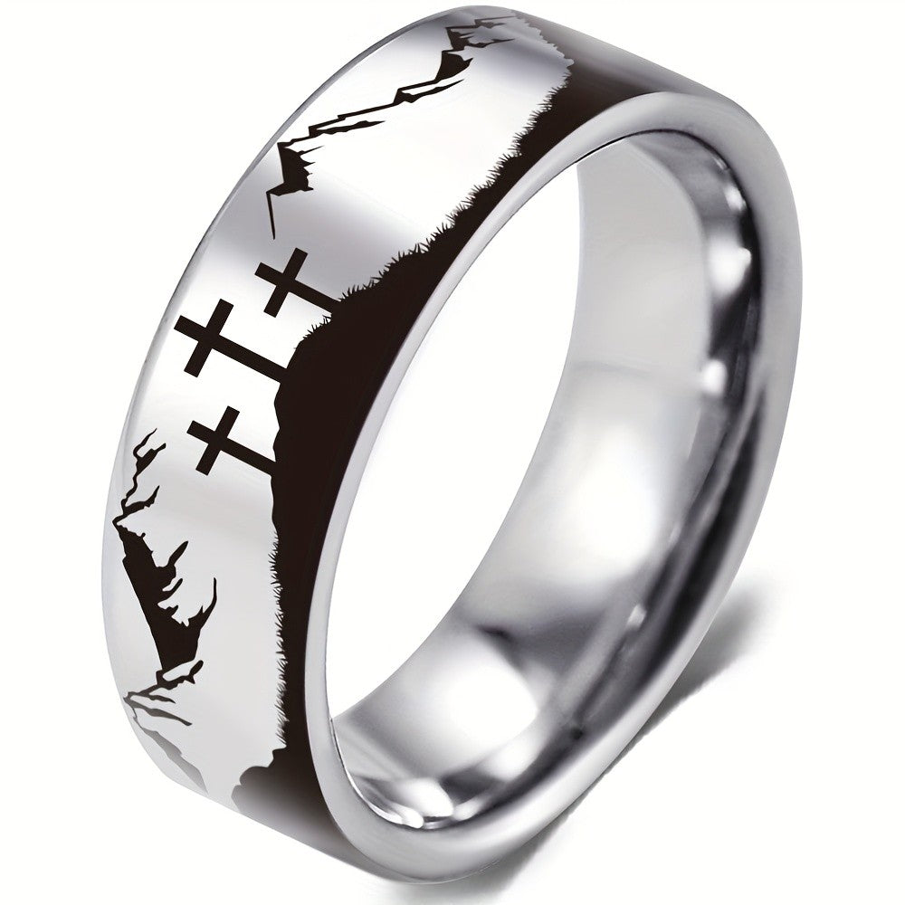 Mountain Peak Cross Ring
