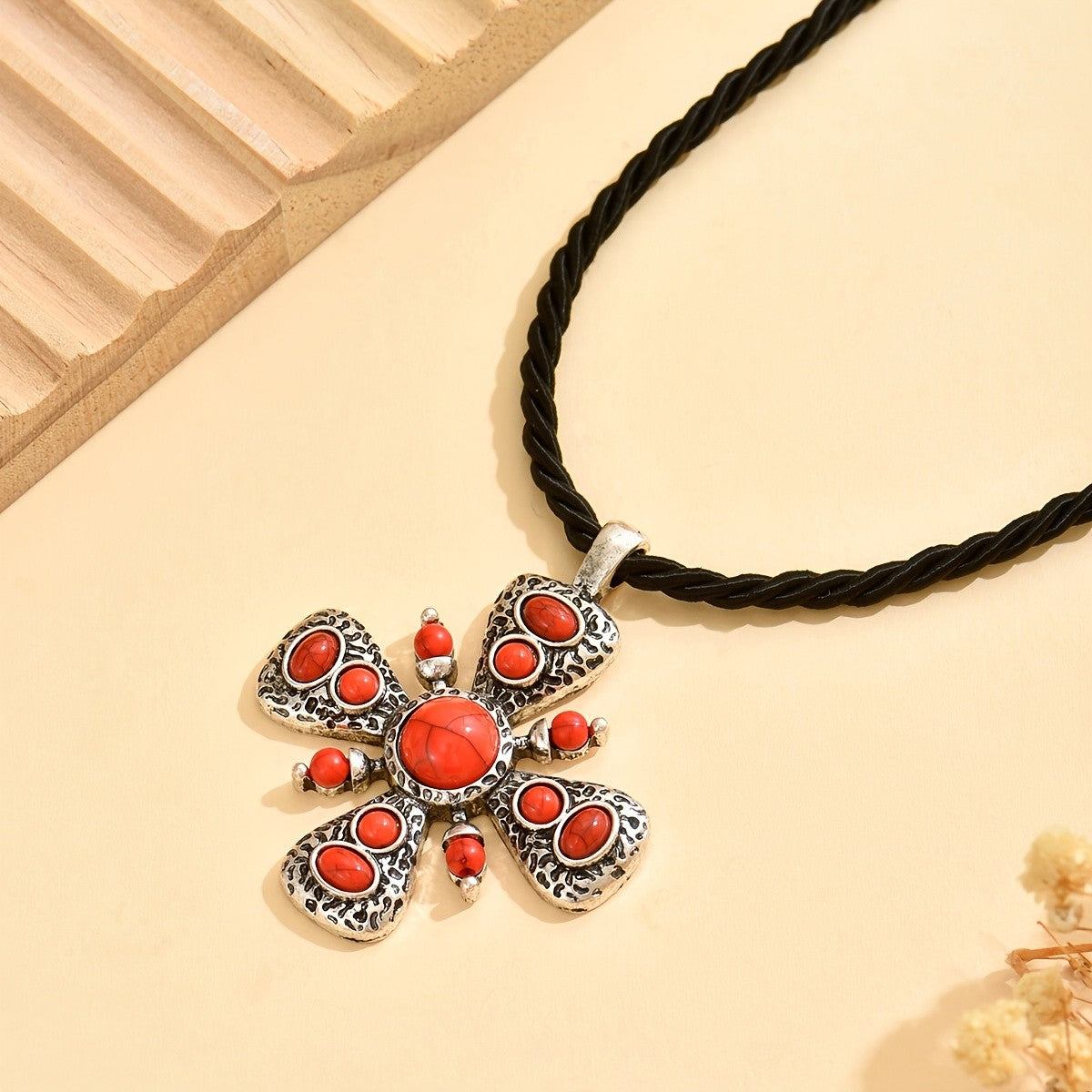 Turquoise Cross Pendant Necklace