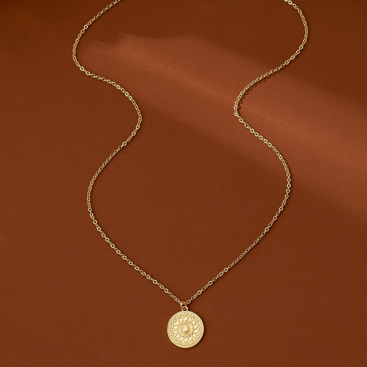 Ornate Round Disc Necklace