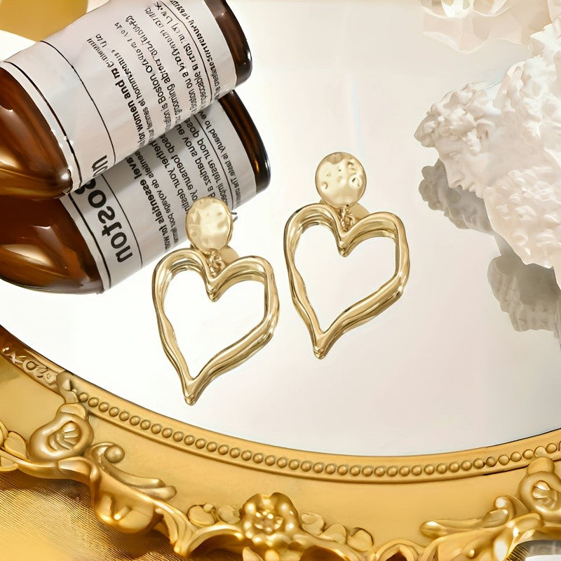 Irregular Heart Drop Earrings