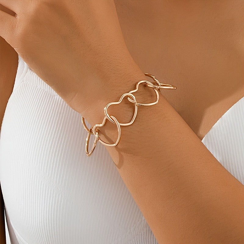 Open Heart Circle Bracelet