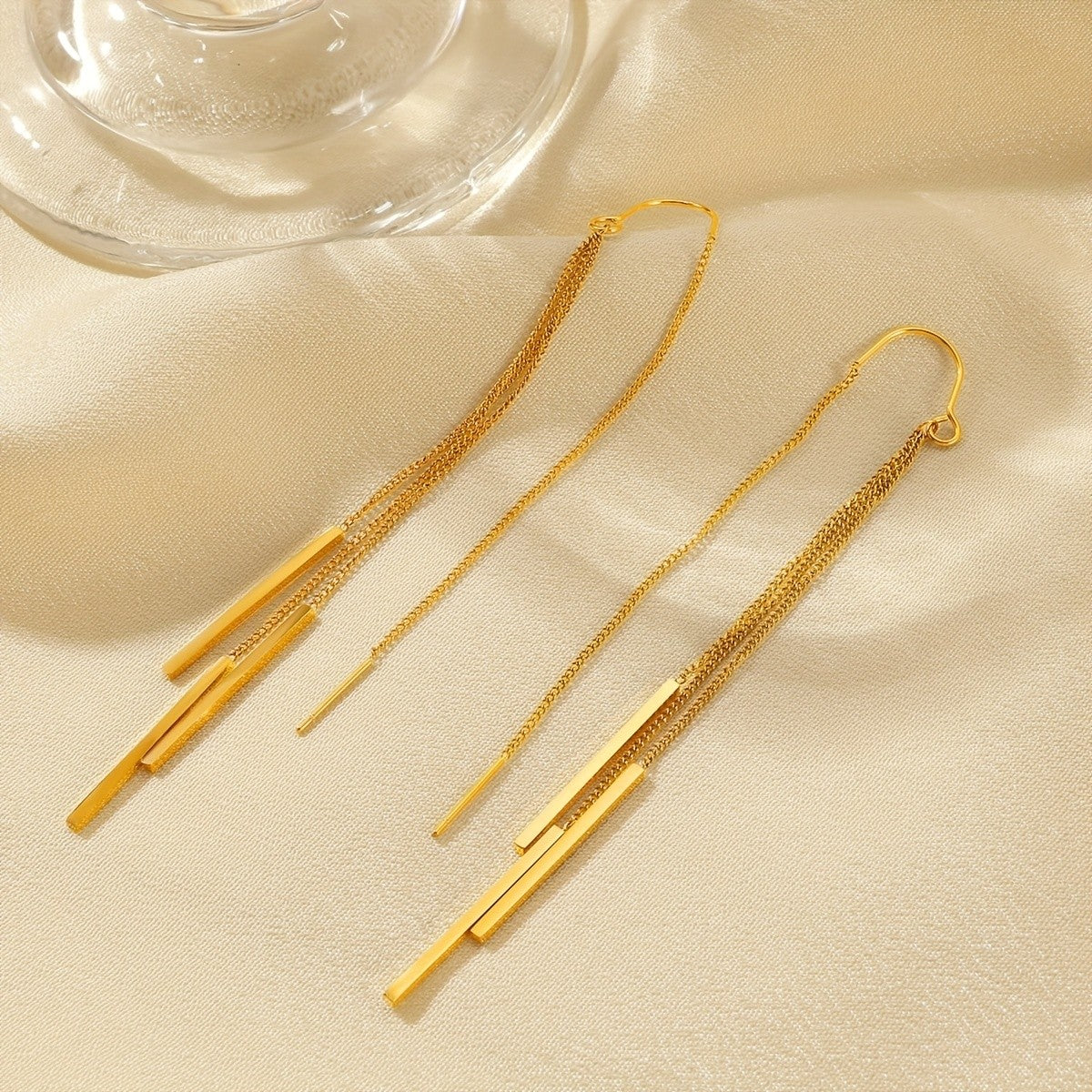 Triple Bar Threader Earrings