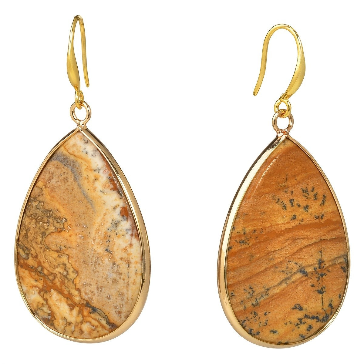 Teardrop Stone Drop Earrings