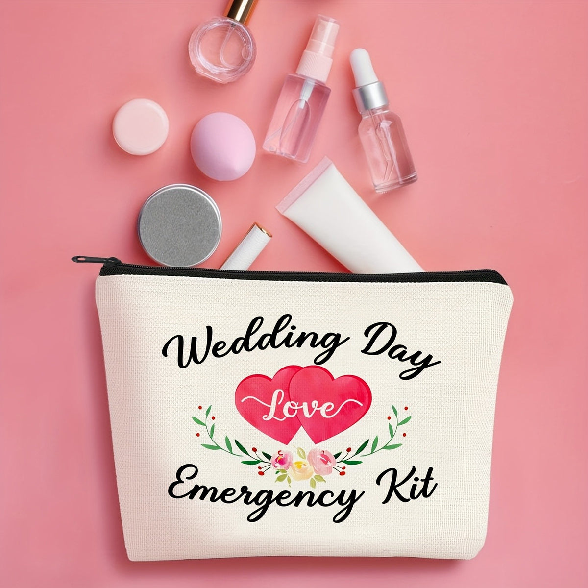 Floral Wedding Day Pouch